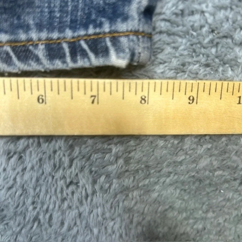 Levis 505 Jeans Mens 33x32 Blue Regular Fit Denim Distressed Paint‎ Stains